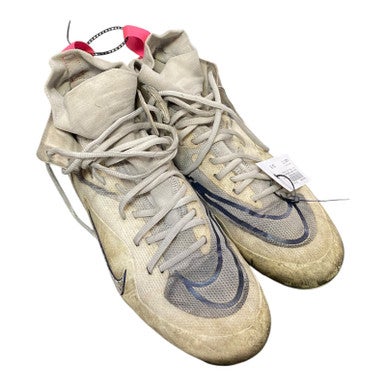 Used Nike ALPHA HUARACHE 8 ELITE LAX Cleats Mens White Senior 12 11375-S000369996