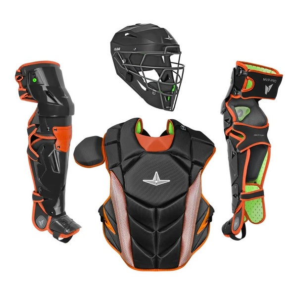All Star MVP Pro Series Intermediate 13-15 Baseball Catchers Set - Black Orange