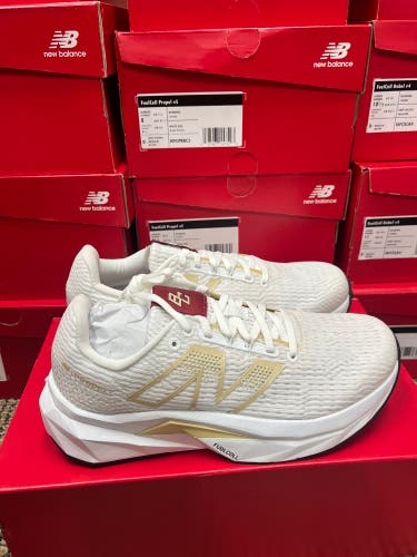 White New Adult Men's Boston College FuelCell PropelV5 New Balance Shoes