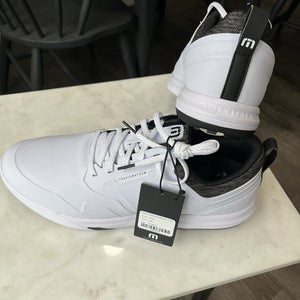 Travis Matthew The Daily Pro Hybrid Plus White/Black Shoes Size 10 NEW in Box