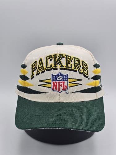 Vintage Green Bay Packers NFL Sports Logo Athletic Diamond D Cut Hat Snapback