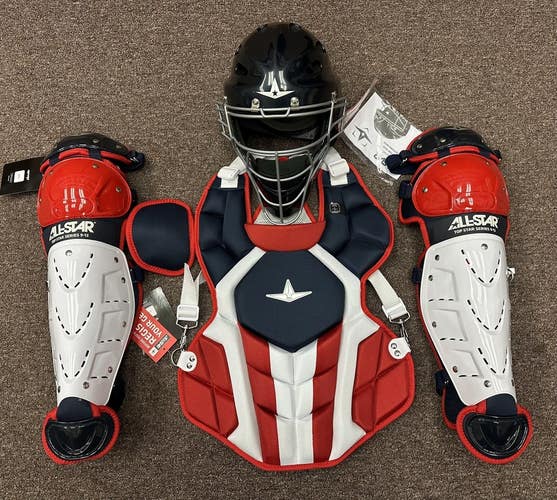 All Star Top Star Youth Ages 10-12 Baseball Catchers Gear Set - USA