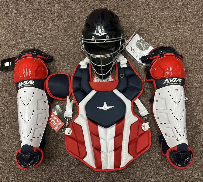 All Star Top Star Youth Ages 10-12 Baseball Catchers Gear Set - USA