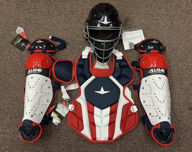 All Star Top Star Youth Ages 8-10 Baseball Catchers Gear Set - USA