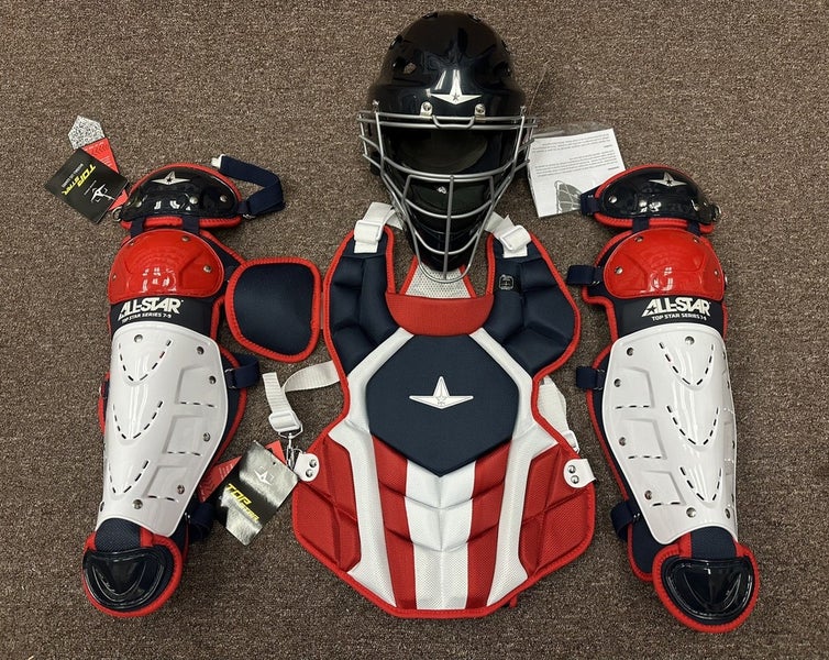 All Star Top Star Youth Ages 8-10 Baseball Catchers Gear Set - USA