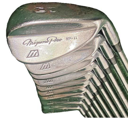 Mizuno MP-11 Pro Forged Iron Set 2-PW,SW RH Stiff Steel 5i 37.5" New Mid Grips