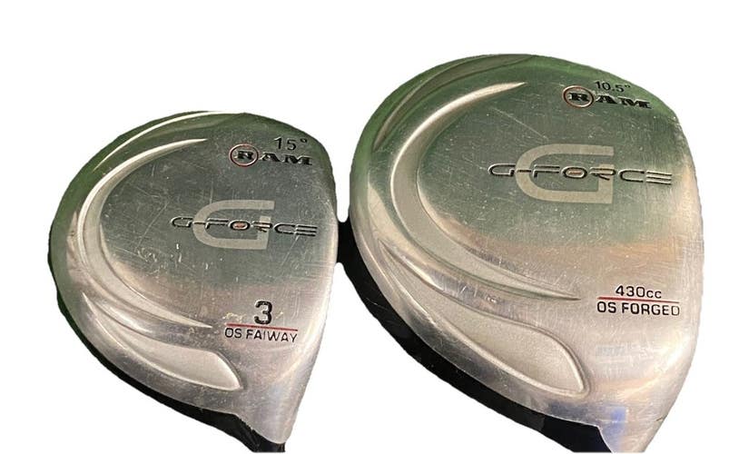 RAM G-Force OS Wood Set 430cc Forged Ti Driver,3W RH Regular Graphite New Grips