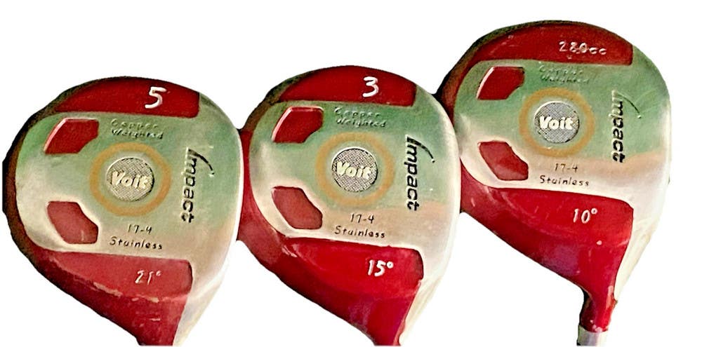 Voit Copper Weighted Wood Set 280cc 10* Driver, 3w, 5w RH Regular Graphite HC's