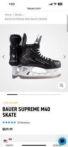 2022 Bauer Supreme M4 Hockey Skates 8 (Used)