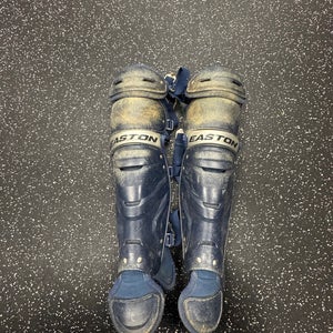 Used Easton EASTON SHIN GUARDS Catchers Leg Guards Navy Blue Youth 11849-S000033807