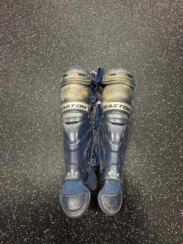 Used Easton EASTON SHIN GUARDS Catchers Leg Guards Navy Blue Youth 11849-S000033807