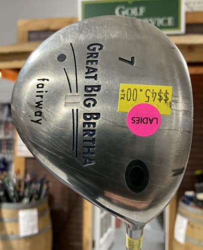 Callaway GREAT BIG BERTHA #7 Fairway Wood 41" Ladies Flex Graphite Shaft RH USED