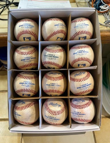 Rawlings Official Minor League Baseballs 12 Pack (1 Dozen) (Used)