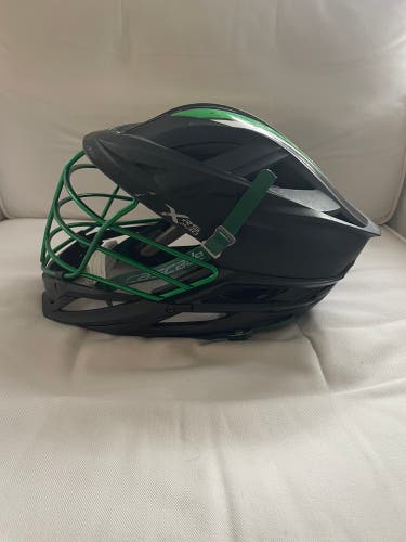 Cascade XRS Pro Helmet - Matte Black with Green Chrome Facemask (Retail: $389)