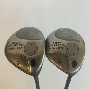 Callaway Great Big Bertha Hawkeye Fairway Woods Set 3 & 5 Regular Graphite Shaft