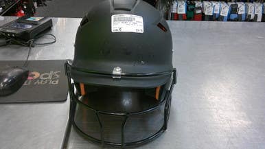 Used Schutt HELMET W/ MASK Batting Helmet w/Mask Black MD 11339-S000196591