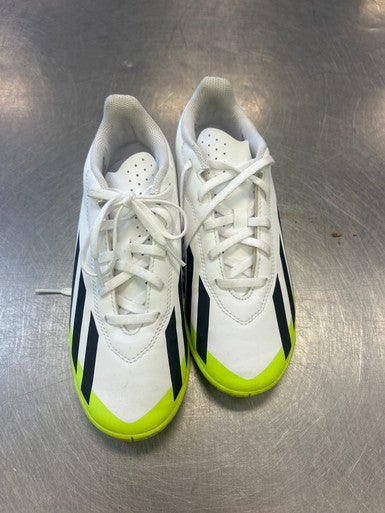 Used Adidas Soccer Indoor Shoes White Junior 04.5 11339-S000192551