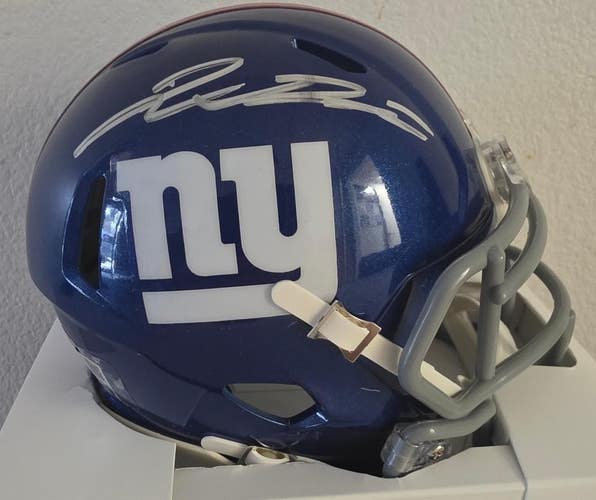 New York Giants JAXSON DART Auto Autograph Signed Speed Mini Helmet Fanatics COA