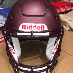 USED RIDDELL FLEX ADULT HELMET - MEDIUM - FLAT METALLIC MAROON