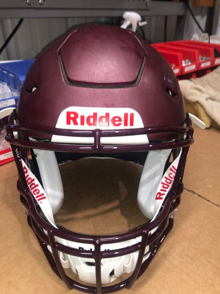 USED RIDDELL FLEX ADULT HELMET - MEDIUM - FLAT METALLIC MAROON