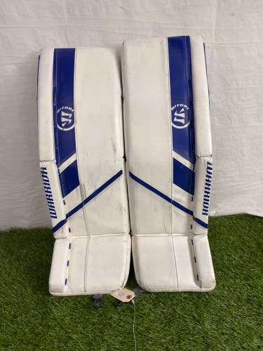 White 28" Junior Warrior Ritual G5 Goalie Leg Pads (Used)