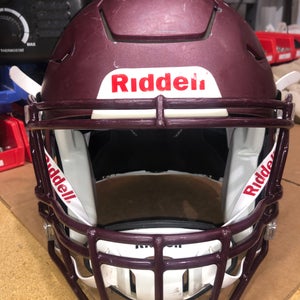 USED RIDDELL FLEX ADULT HELMET - MEDIUM - FLAT METALLIC MAROON