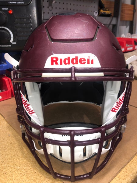 USED RIDDELL FLEX ADULT HELMET - MEDIUM - FLAT METALLIC MAROON
