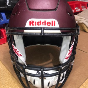USED RIDDELL FLEX ADULT HELMET - MEDIUM - FLAT METALLIC MAROON