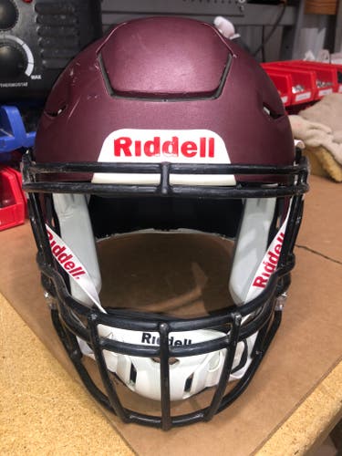 USED RIDDELL FLEX ADULT HELMET - MEDIUM - FLAT METALLIC MAROON