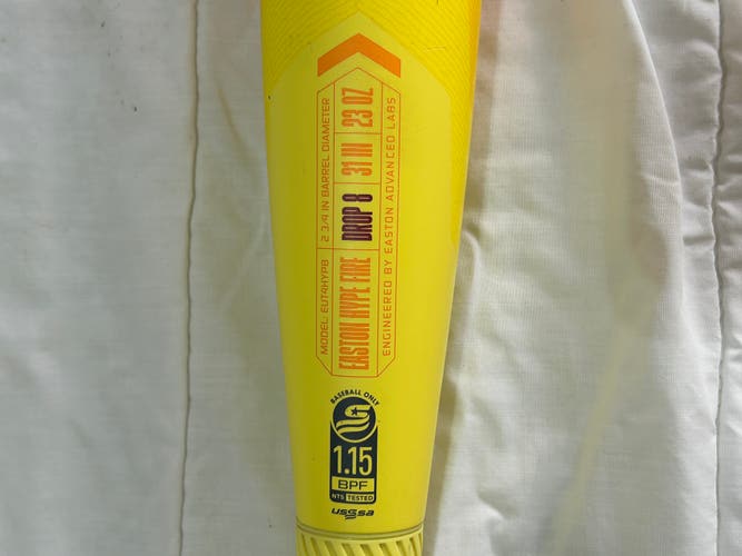 2024 Easton Hype Fire Composite USSSA Certified Bat (-8) 23 oz 31" (Used)