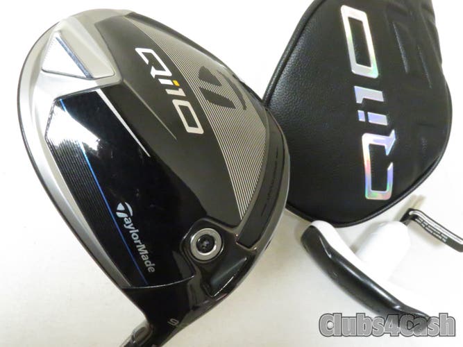 Taylormade Qi10 Driver 9° Mitsubishi Tensei CK Orange 60 Stiff +Cover  Near MINT