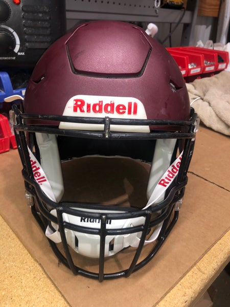 USED RIDDELL FLEX ADULT HELMET - MEDIUM - FLAT METALLIC MAROON - REJECT