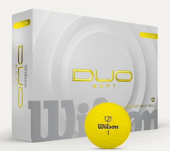 Wilson Staff Duo Soft Golf Balls (Yellow, 24pk) 2dz 2025 NEW - 2 Dozen for $40!