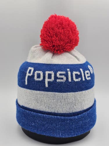 Vintage Popsicle Ice Cream Candy Promo Puff Ball Beanie Hat Cap USA Made