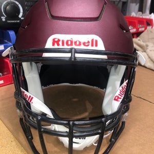 USED RIDDELL FLEX ADULT HELMET - LARGE - FLAT METALLIC MAROON