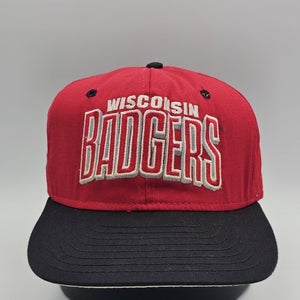 Vintage Wisconsin Badgers 1990s NCAA College Sports AJD Hat Cap Vtg Snapback