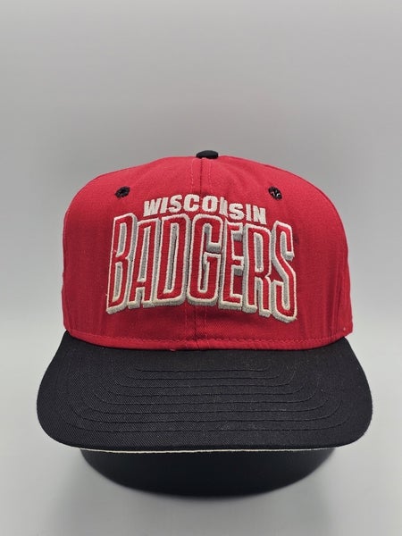 Vintage Wisconsin Badgers 1990s NCAA College Sports AJD Hat Cap Vtg Snapback