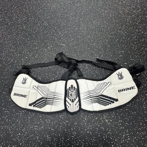 Used Brine Lacrosse Rib Pads White MD 11849-S000033824