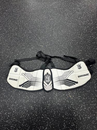 Used Brine Lacrosse Rib Pads White MD 11849-S000033824