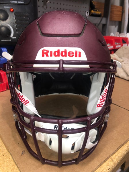 USED RIDDELL FLEX ADULT HELMET - MEDIUM - FLAT METALLIC MAROON - REJECT