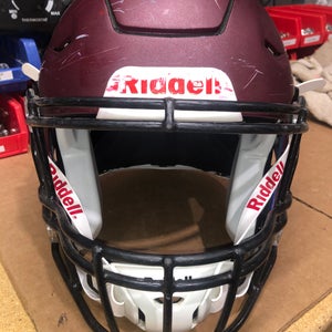 USED RIDDELL FLEX ADULT HELMET - MEDIUM - FLAT METALLIC MAROON