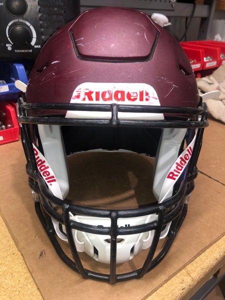USED RIDDELL FLEX ADULT HELMET - MEDIUM - FLAT METALLIC MAROON