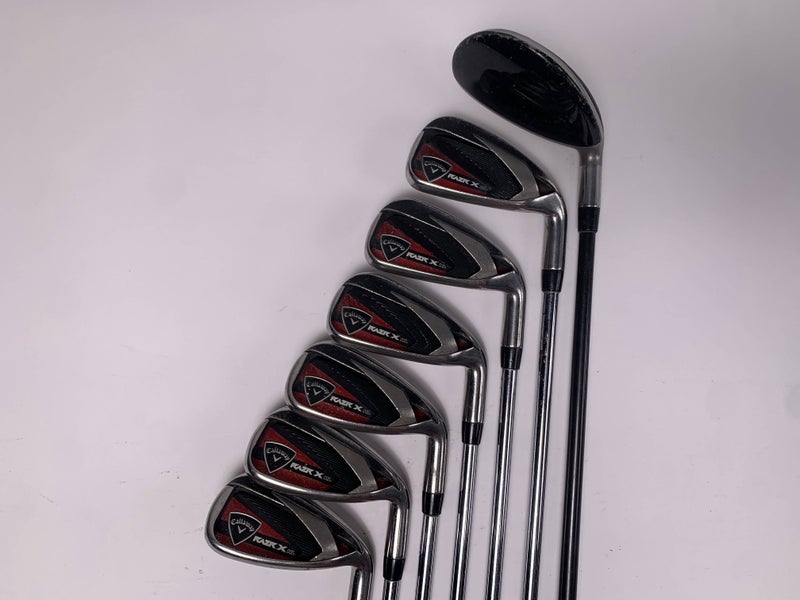Callaway Razr X HL Combo Iron Set 4 HYB+5 Iron-PW Uniflex Steel Mens RH