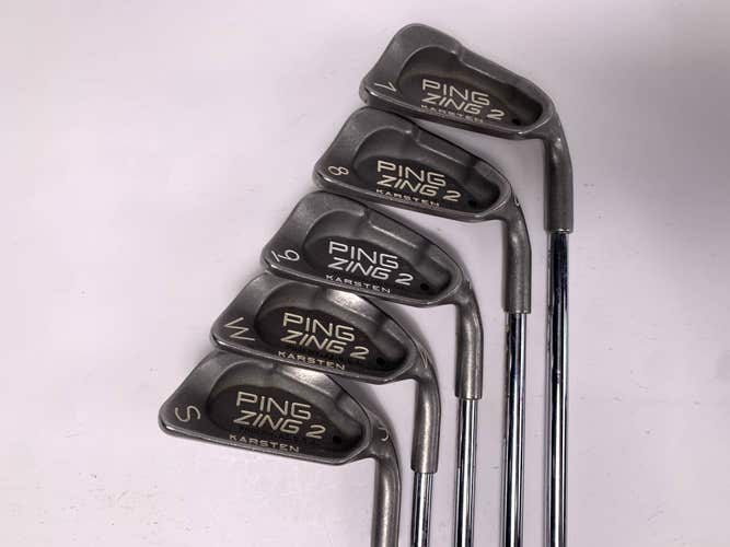 Ping Zing 2 Iron Set 7-PW+SW Black Dot Karsten JZ Stiff Steel Mens RH