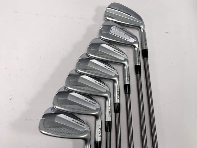 Ping Blueprint S Iron Set 4-PW Orange Dot 2* Flat SteelFiber i110 CW Regular RH