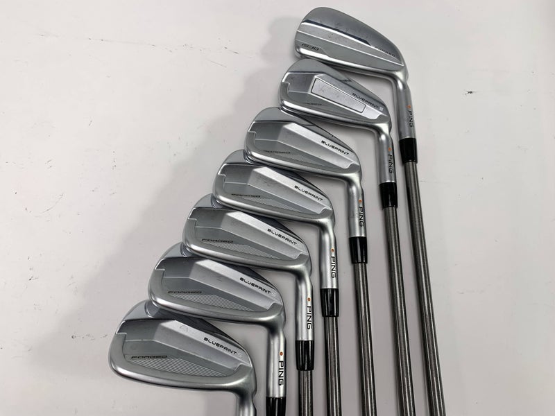 Ping Blueprint S Iron Set 4-PW Orange Dot 2* Flat  SteelFiber i110 CW Regular RH