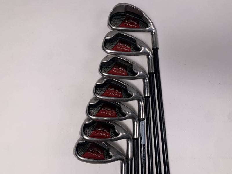 Callaway Big Bertha 2008 Iron Set 4-PW+SW 75g Stiff Graphite Mens RH No 5i