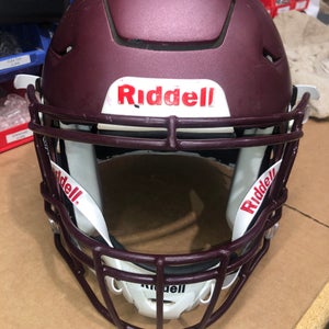 USED RIDDELL FLEX ADULT HELMET - MEDIUM - FLAT METALLIC MAROON - REJECT