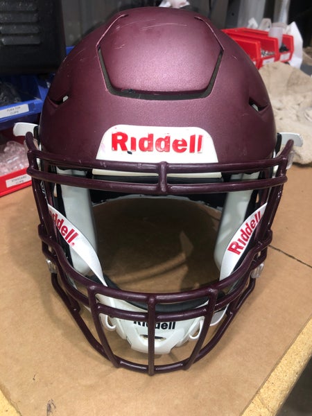 USED RIDDELL FLEX ADULT HELMET - MEDIUM - FLAT METALLIC MAROON - REJECT