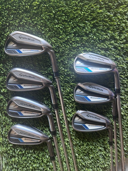 Men's 2013 TaylorMade Speedblade Right Handed Iron Set Stiff Flex Steel Shaft (Used)